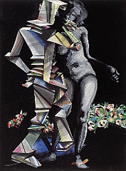 1990 - Maler und Modell - Acryl auf Sperrholz - 200x150cm